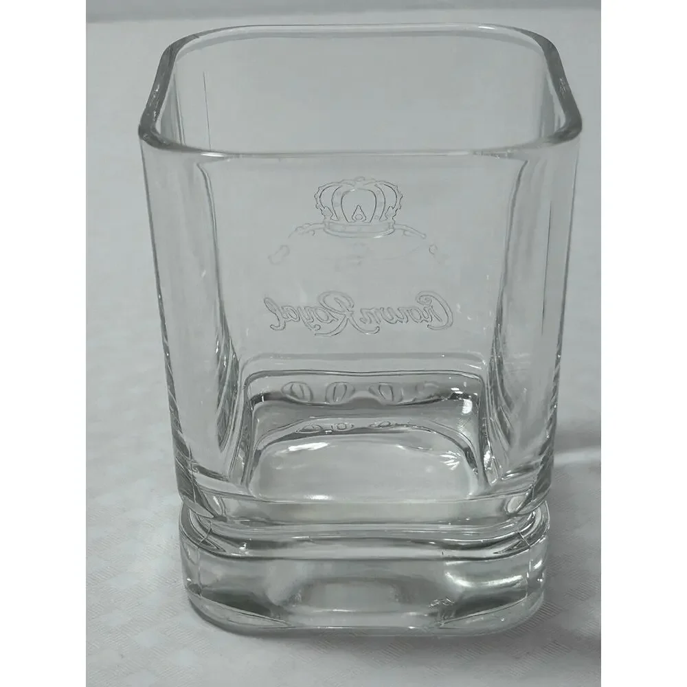 2000 Millennium Crown Royal Low Ball‎ Rocks Man Cave Glass - Square, Whiskey